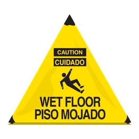 Accuform BILINGUAL OSHA CAUTION HANDY CONE PFT187 PFT187